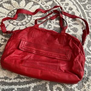 See By Chloe handbag, red leather - pre-loved condition with water damage